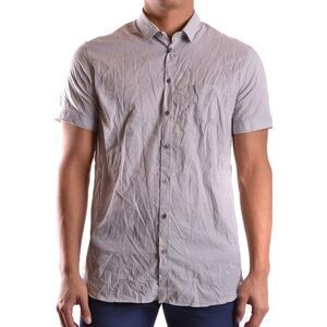 Neil Barrett Crinkled Shirt Button Closure Men grey Shirts